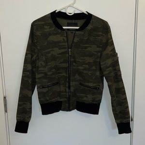 Camouflage bomber jacket